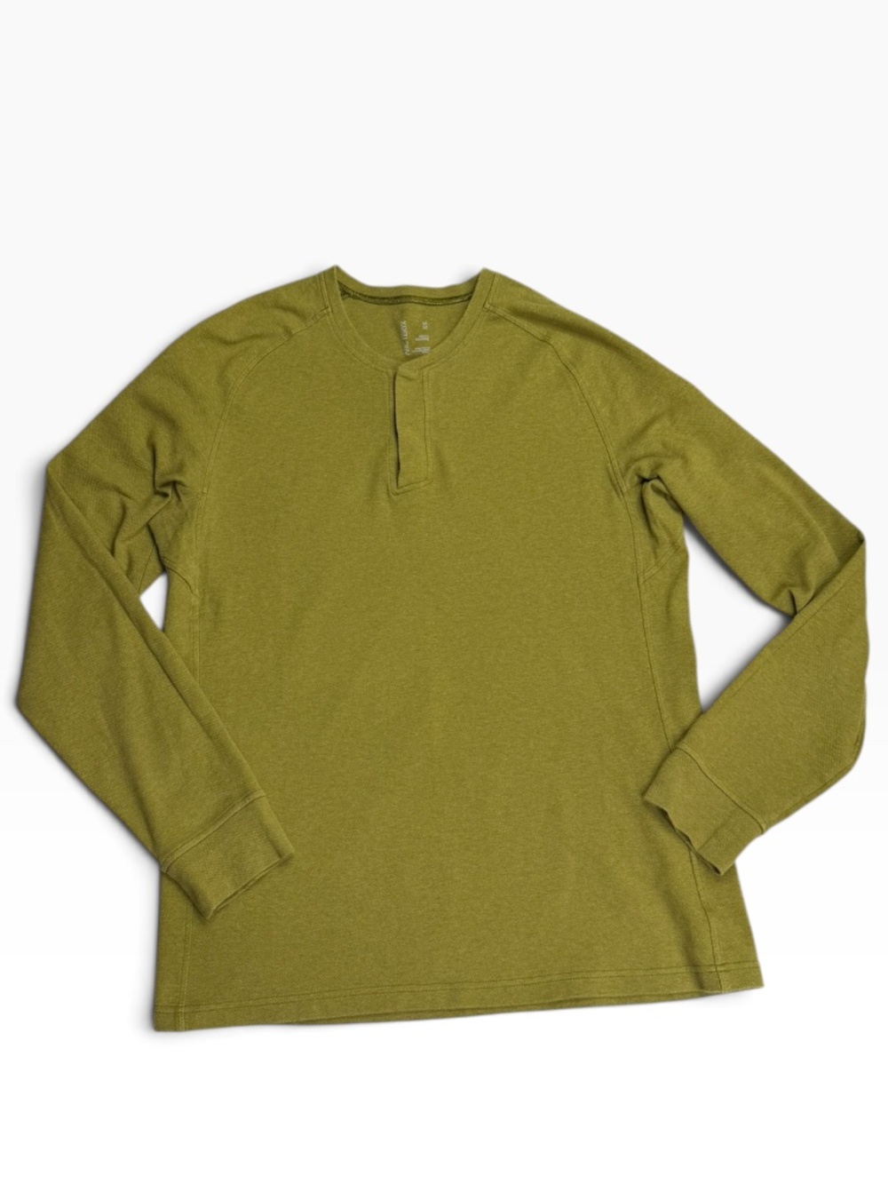 Arc'teryx Sirrus Henley Shirt Men's M Olive Green Waffle Knit Long Sleeve